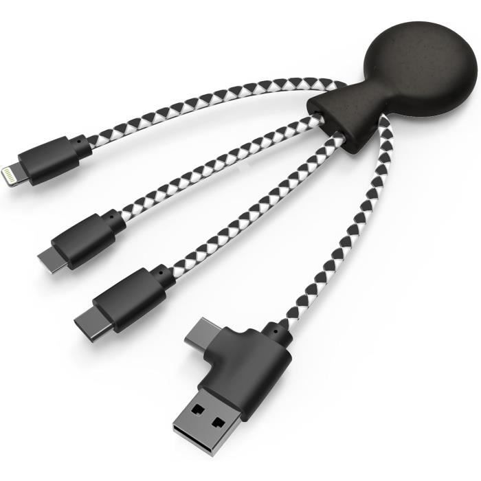 Mr Bio Câble Multi Usb 4En1 En Forme De Pieuvre Chargeur Universel En ...