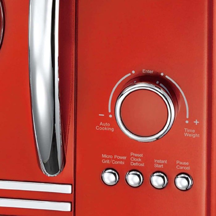 Micro Rouge Melissa 16330129 - Micro-ondes avec gril - 23L - 800W - Rouge métallisé ...