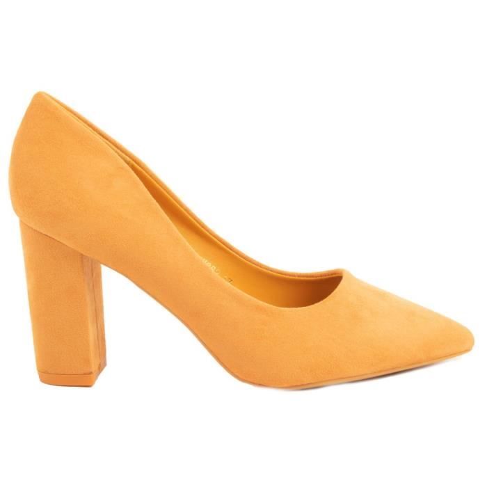 Escarpin clearance couleur moutarde