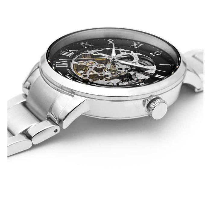 Pierre Lannier Homme 317B131 Automatique squelette acier argent