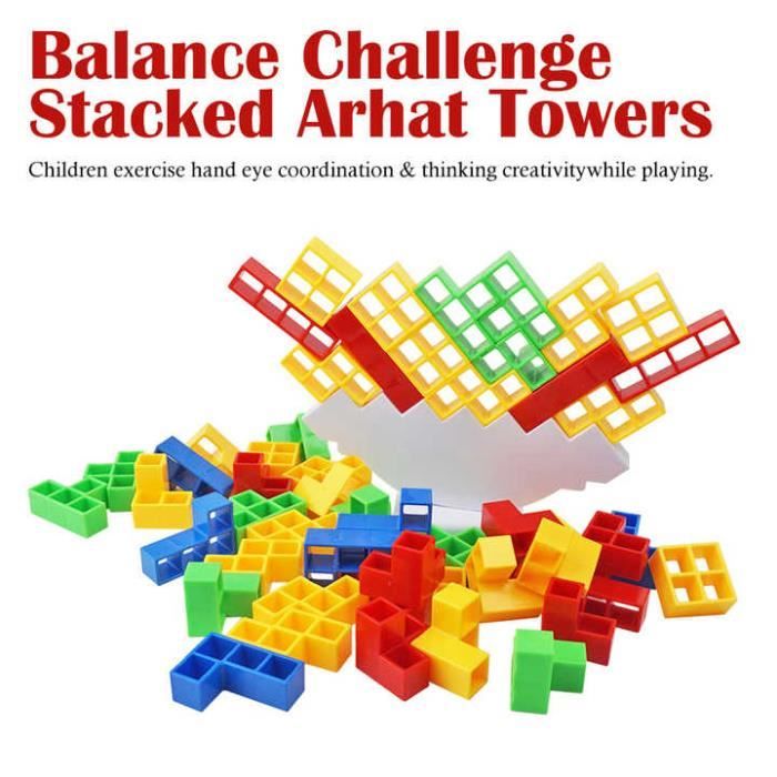 BESTonZON - Jeu D'équilibre En Plastique - Piles De Prune - 20 Cm - Corde Incluse - Entraînement Motricité - Enfants