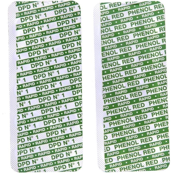 DPD1 Lot De 60/120/180/240 Comprimés Test Chlore Piscine – Mesure Rapide Et Précise Du Chlore Libre