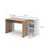Vicco Bureau Joel, Noir, 179.8x65.5cm - Leroy Merlin