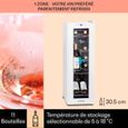 Cave à vin - Klarstein Shiraz 12 Slim Uno - 32 L - 12 bouteilles - Touch 85 W - 5-18 °C - LED - Blanc-2