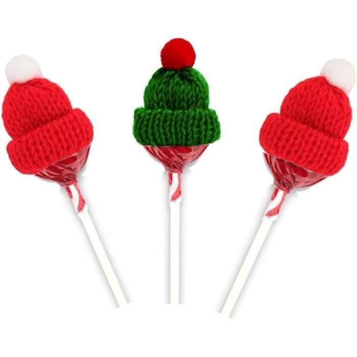 20 Pièces Mini Bonnet De Noël Et Foulard Tricot – Décorations Pour Poupées, Bouteilles, Sapin, Cadeaux Festifs