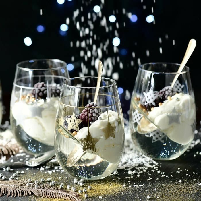 6 Verres à Vin Blanc Sans Pied Krosno Harmony - 500ml Transparent - Lave-Vaisselle - Pour Maison Ou Restaurant