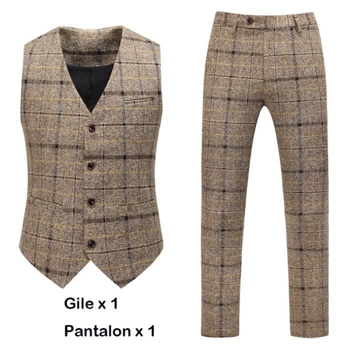 Gilet Longue Et Cravate Smoking Mel Howard - Bleu Chandelle - Taille L/XL