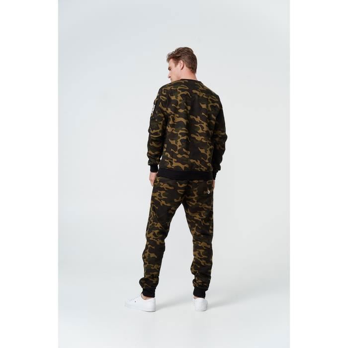 Ensemble de jogging militaire pour homme EGOMAXX Camo Sweat Tracksuit Vert fonce Respirant Fitness Vert fonce Cdiscount Pret a Porter