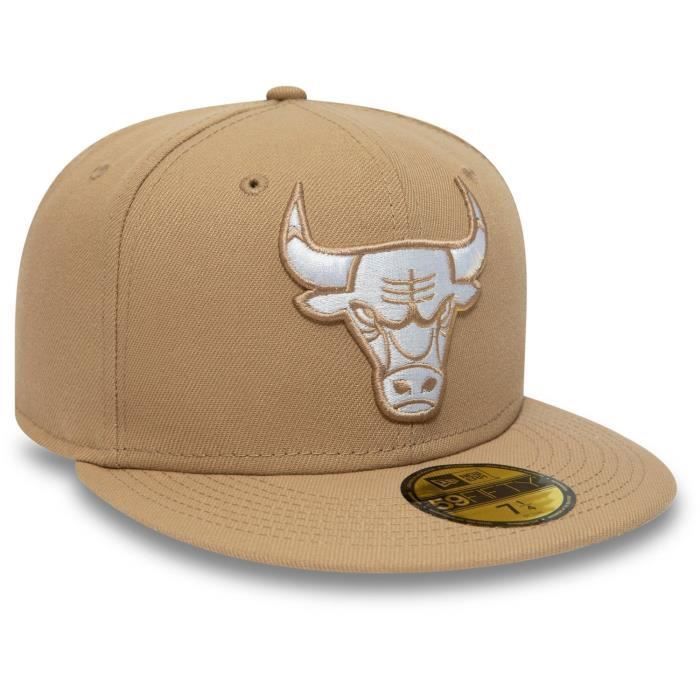 Casquette ajustée bicolore New Era 59FIFTY beige clair/olive