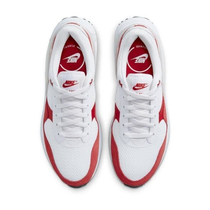 Baskets NIKE AIR MAX SYSTM GS Talon compense Blanc Blanc Cdiscount Chaussures