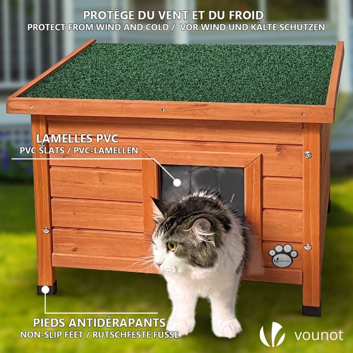 Niche Pour Chat En Feutre - Cabane Douillette Avec Coussin - Pour Étagère 33x33 Cm - ReaVET - 11
