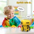 Intelligent Robot Enfants Jouets Robot Interactif Robot Jouet Educatif Cadeaux pour Garçon Fille (Jaune) A61-3