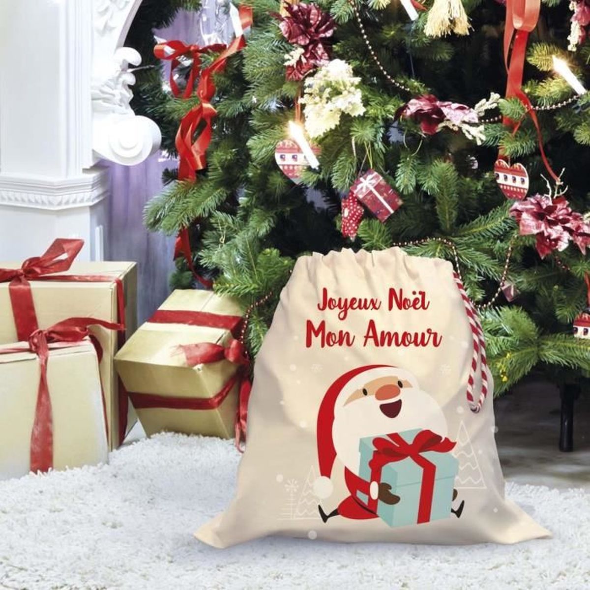 Hotte Du Pere Noel Joyeux Noel Mon Amour Achat Vente Chaussette De Noel Cdiscount Hotte Du Pere Noel Joyeux Noel Mon Amour Achat Vente Chaussette De Noel Cdiscount