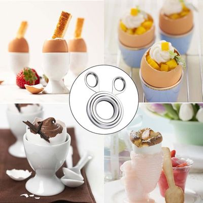 Coupe-Œuf Et Coquetier 2 En 1 En Inox - Toqueur à Ressort Pour Œufs à La Coque Et Durs