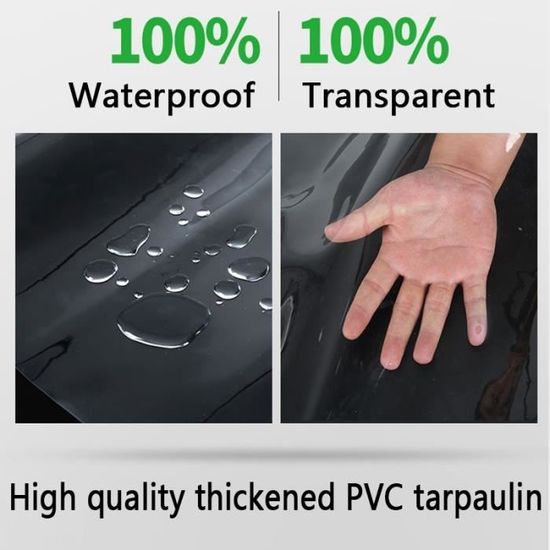 Voile d'ombrage,Tissu PVC Transparent imperméable à la pluie, 0.35