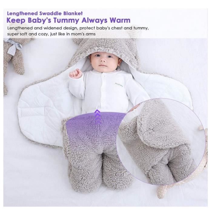 Couverture à capuche pour nouveau-né en polaire chaude avec jambes pour  poussette de 3 à 6 mois, gris sommeil bebe edredon - Cdiscount Puériculture  & Eveil bébé
