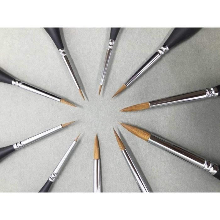 Lot De 15 Pinceaux D'artiste Professionnels Pour Peinture Acrylique, Aquarelle, Huile, Gouache, Avec Sac De Transport