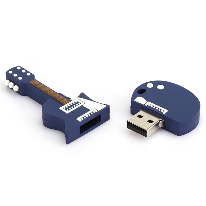 Clé USB de stockage de mémoire accessoire d'ordinateur portable en PVC en  forme de guitare pour Vista / OS X / Linux(64G )48g-Time_square