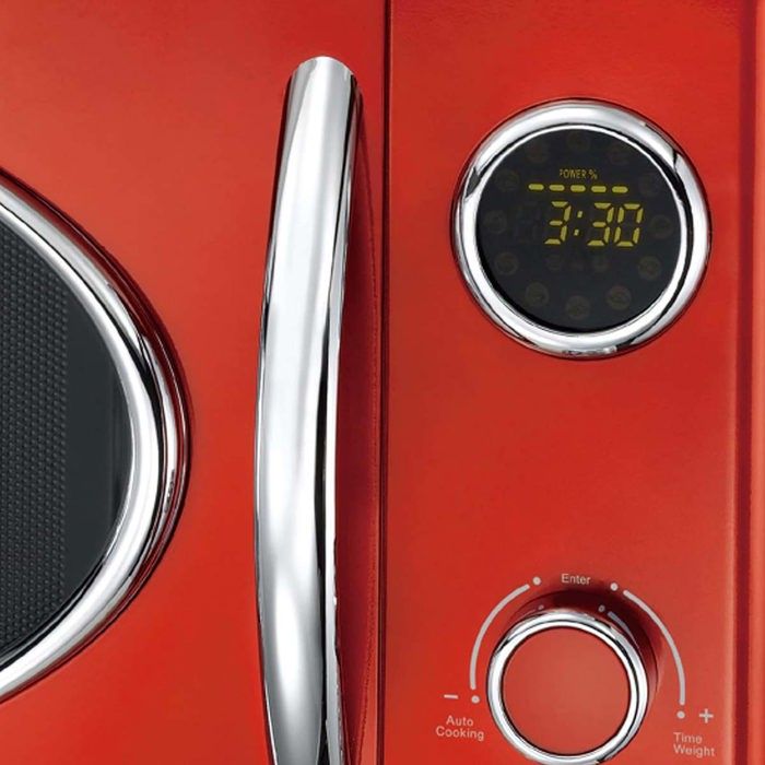 Micro Rouge Melissa 16330129 - Micro-ondes avec gril - 23L - 800W - Rouge métallisé ...