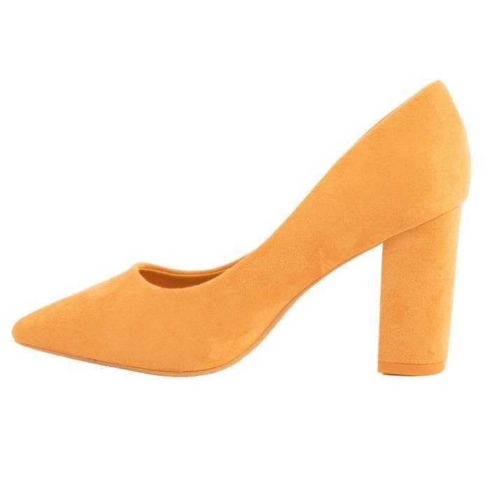 Escarpin moutarde femme online
