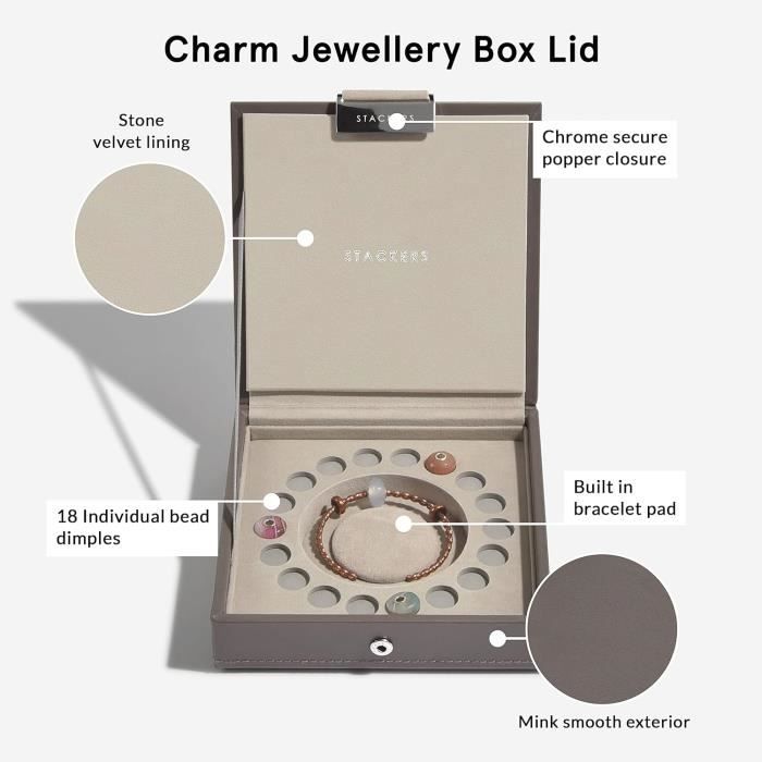 Stackers – Boîte à bijoux classique avec couvercle pour breloques,  gris[S166] - Cdiscount Maison