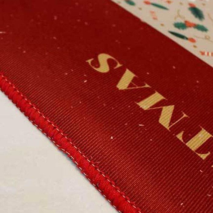 Tapis De Noël 3D Antidérapant Lavable - Lot 40x60 + 40x120cm Motif Noël Festif Pour Maison Et Bureau Tapis Imprimé Noël Lavable
