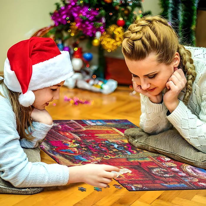 Calendrier De L'Avent Puzzle 2025 - 1008 Pièces 24 Jours - Compte à Rebours Noël Enfants & Adultes
