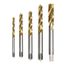 M4 M6 M8 en Acier HSS Jeu de 5pcs Tarauds à Goujure Droite Assortiment M3 M5