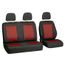 appuie-tête protecteur couvre pour CITROEN JUMPER JUMPY Noir//Rouge 2+1 siège avant