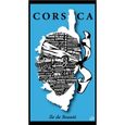 Serviette De Plage Corsica Tête De Maure Turquoise 175 Cm X 95 Cm Mgnc20