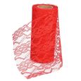 10 verges long décoration de fête de mariage table coureur chaise ceinture florale dentelle tulle rouleau (rouge)-HEN-0