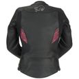 Blouson cuir moto femme Furygan Alba - noir/rose - M-0