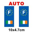 Autocollant plaque immatriculation auto drapeau irlande