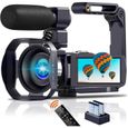 DNNAL Caméra vidéo 4K 60FPS 48MP 18X Caméscope HD Écran tactile pour YouTube IR Vision nocturne Vlogging Caméra avec piles et-0