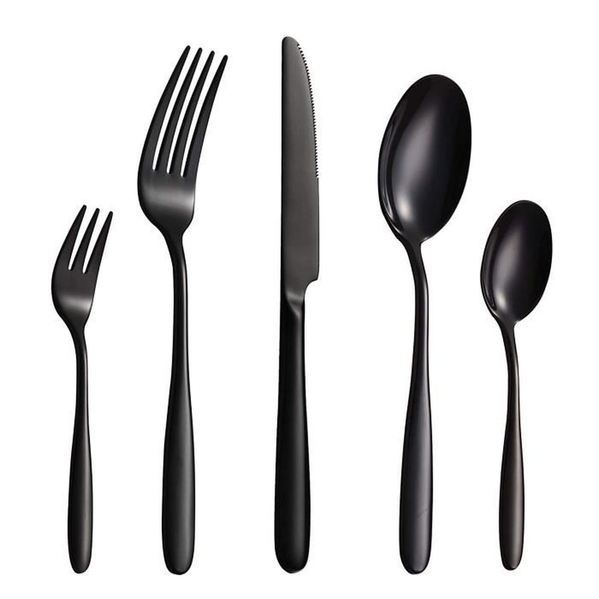 6 Pièces de Couverts de Table en Acier Inoxydable INOX Ensembles de Couverts