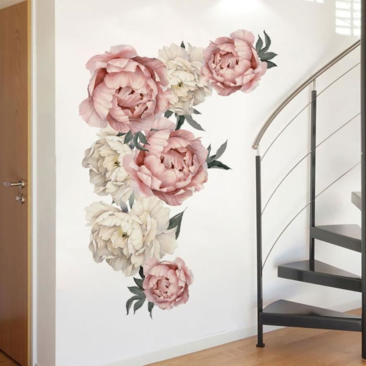 Stickers muraux Fleur de Pivoine rose Stickers muraux Décoration de la ...