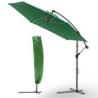 VOUNOT® Parasol déporté inclinable 3M Vert - Rotatif 360° - Inclinaison réglable - Manivelle anti-retour - Housse de protection