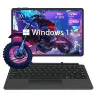 PC portable 10.1" écran tactile 2-en-1,Intel® Core™ M3-8100Y,RAM 12Go DDR3 256Go SSD,Windows11pro Bureautique Tablette PC AZERTY