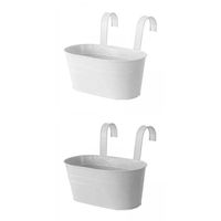 Pots Suspendus pour Jardinières Plantes D'intérieur - Blanc - Ovale - 2pcs