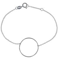 Les Poulettes Bijoux - Bracelet Argent Grand Cercle Fin