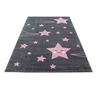 Tapis de crèche en étoile rose - Marque inconnue - 160x230 cm
