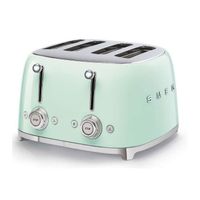 SMEG Toaster / Grille Pain 4 Fentes 2000W Thermostat Réglable Vert d'Eau 33