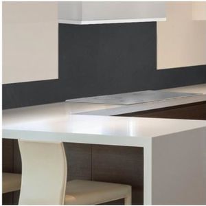 Longueur 60 cm Fonde de hotte//Cr/édence en Aluminium Gris Ardoise RAL 7015 Sat-11 Tailles-Hauteur 65 cm x