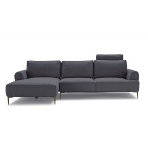 Canapé Dangle Gauche Tissu Gris Anthracite Modulable