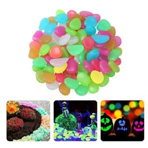 GALET Pierre Lumineuse 200 Pcs Galets Lumineux Multicolore Cailloux Artificiels  Extérieur Jardin Aquarium Piscine Chemin Pelouse Cour