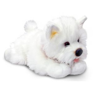 chien blanc peluche