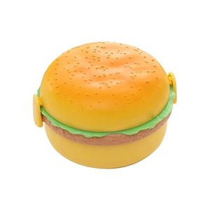 Frotox Hamburger Forme Gamelle Double Couche Mignon Burger Bento Box Récipients Réutilisables