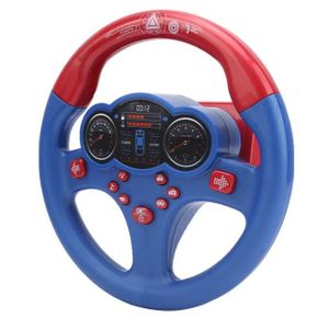 Volant de voiture Jouets - simulateur de conduite - son et lumière - bleu  et rouge