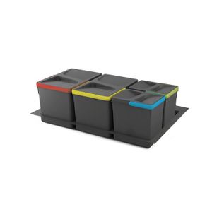 POUBELLE - CORBEILLE Emuca Kit poubelle de tri sélectif pour tiroir de 