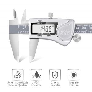 Pied à Coulisse Dentaire En Métal - Outil De Mesure Pour Laboratoire Dentaire, Orthopédie - Autoclavable Et Réutilisable